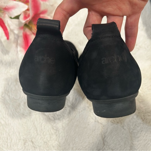 Arche Black Suede Ballet Flats - Picture 6 of 9